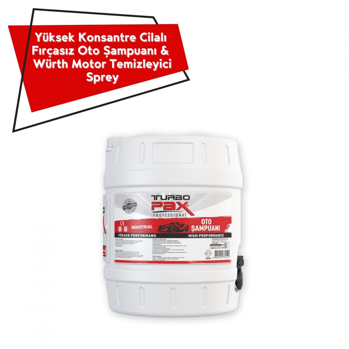20 Kg Yüksek Konsantre Cilalı Fırçasız Oto Köpük (500gr/60Lt) & Würth Motor Temizleyici Sprey 20 Kg Yüksek Konsantre Cilalı Fırçasız Oto Köpük (500gr/60Lt) & Würth Motor Temizleyici Sprey