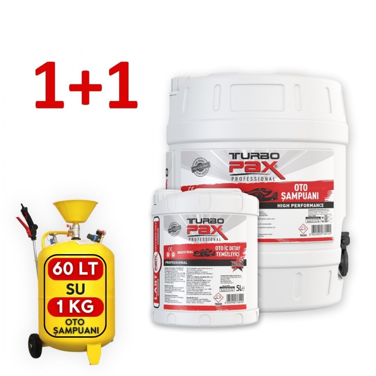 20 Kg Fırçasız Oto Şampuanı ve 5 Kg Oto İç Detay Temizleyici
