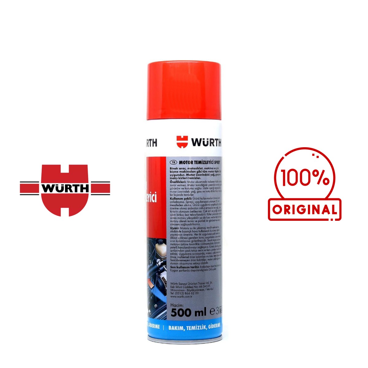 Würth Motor Temizleyici Sprey 500 ML